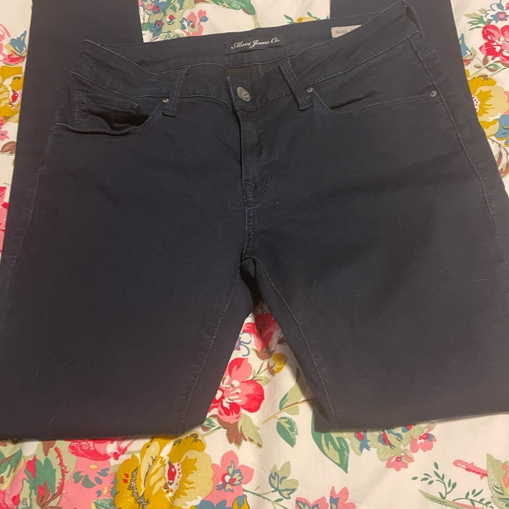 Dark Blue Mavi Alexa Mid-Rise Skinny Jean